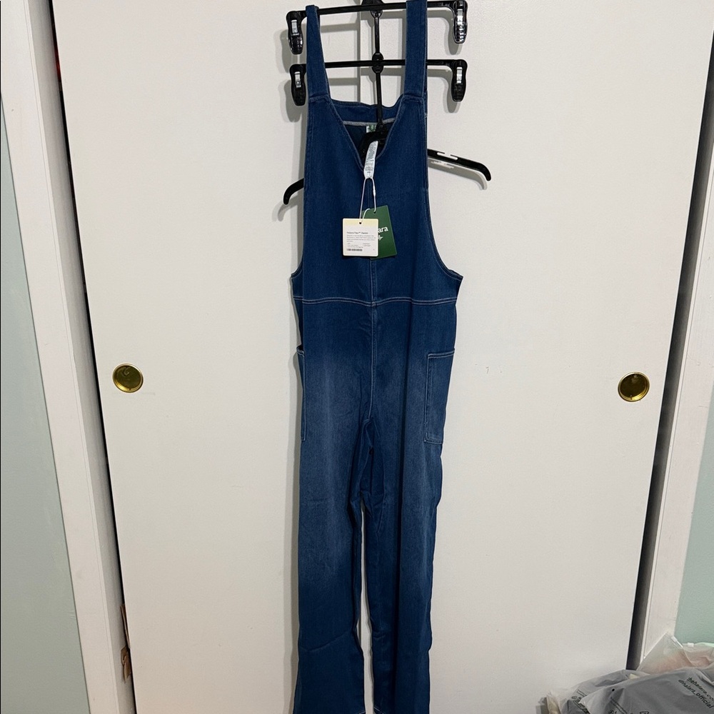 Halara Flex Denim Overalls with Pockets Medium Regular Length